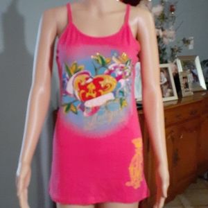 NWT Christian Audigier spaghetti  strap  top M